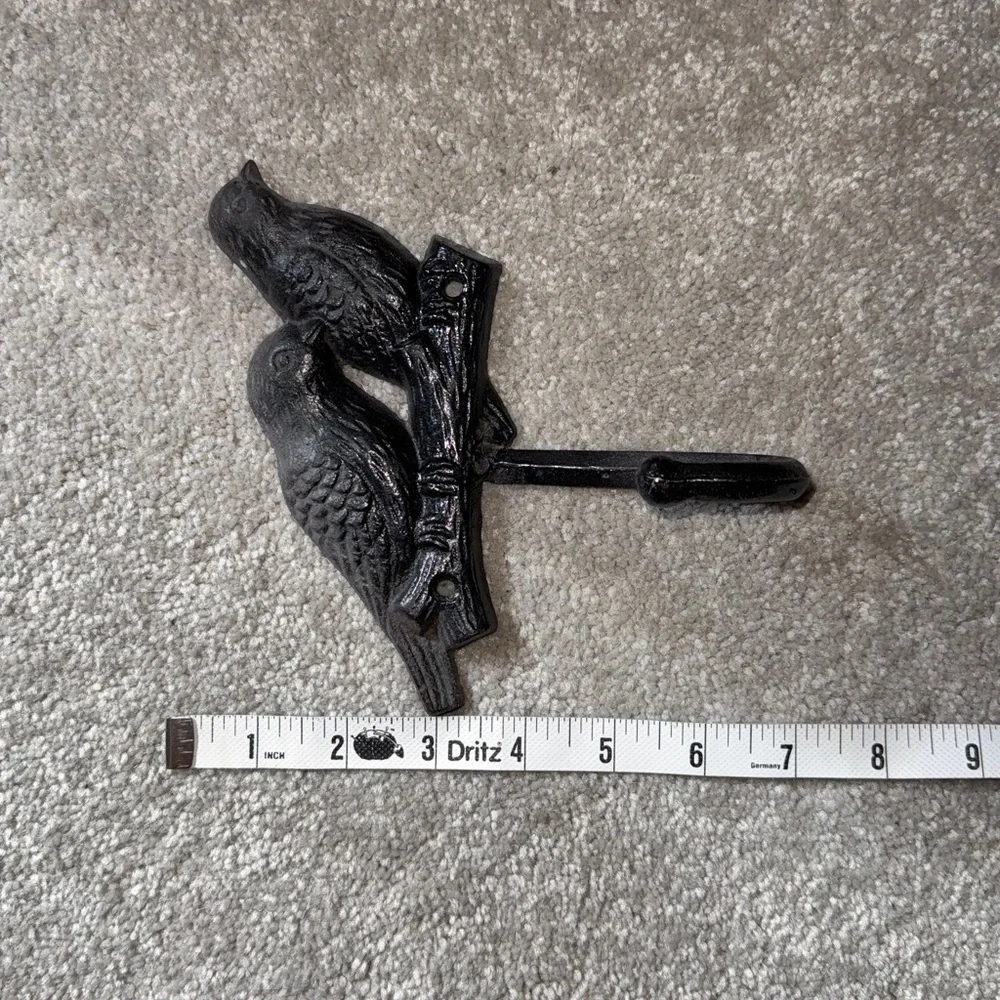 Black wrought iron Bird hook